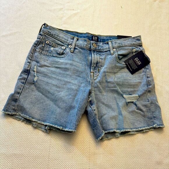 NWT GAP 100% recycled paper 5” shorts eco friendly sustainable size 27” waist - Picture 1 of 10